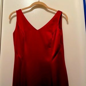 AnnTaylor Loft Petite Evening Gown Party Dress Burgundy 2P Mermaid Style